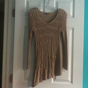 Asymmetrical Open Crochet/Pointelle Sweater